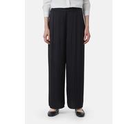 Fließende Plissee-Hose mit leichtem Glanz blau 36