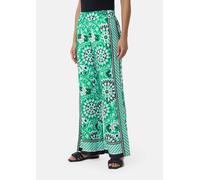 Fließende Schlupfhose mit Wide Leg und All-over-Print grün|mehrfarbig 38/REG