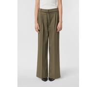 Fließende Wide-Leg-Hose mit abnehmbarem Gürtel olive 42/REG