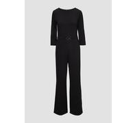 Fließender Jersey-Jumpsuit mit Ziergürtel 42 schwarz 2154324.9999.42