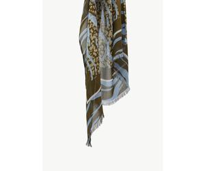 Fließender Schal mit Print olive ONESIZE