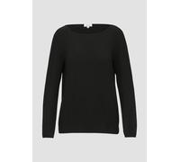 Fließendes Blusenshirt mit U-Boot-Ausschnitt 40 schwarz 2158702.9999.40