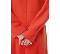 Fließendes Crepe-Kleid mit Fledermausarm rot 42