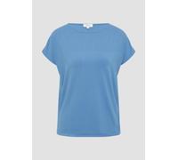 Fließendes Jersey-Shirt mit überschnittenen Schultern Royalblau 46