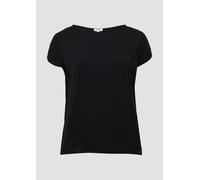 Fließendes Jersey-Shirt mit überschnittenen Schultern 46 schwarz 2168505.9999.46