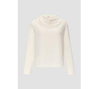 Fließendes Langarmshirt mit Wasserfall-Kragen 46 creme 2158522.0200.46