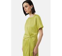 Fließendes Satinkleid mit Knotendetail olive 40