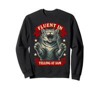 Fließendes Schreien um 3 Uhr morgens Midnight Feline Sweatshirt