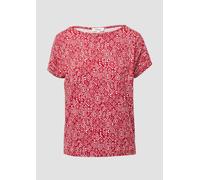 Fließendes T-Shirt aus Viskosemix mit All-over-Muster 42 rot 2166268.35B0.42