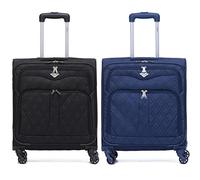 Flight Knight 2er Pack Leichtes 4-Rad-800D-Softcase-Koffer-Handgepäck mit Handgepäck, zugelassen für easyJet &; BA Maximale Größe Überkopf-Handgepäck