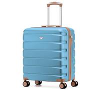 Flight Knight Handgepaeck Koffer 56 x 45 x 25 cm | Max Groesse British Airways Jet2 easyJet Large | ABS Hartschalenkoffer Leicht | Leise Spinner Rollen Fuer Langstrecke und Wochenendreisen