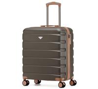 Flight Knight Handgepaeck Koffer 56 x 45 x 25 cm | Max Groesse British Airways Jet2 easyJet Large | ABS Hartschalenkoffer Leicht | Leise Spinner Rollen Fuer Langstrecke und Wochenendreisen