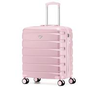 Flight Knight Handgepaeck Koffer 56 x 45 x 25 cm | Max Groesse British Airways Jet2 easyJet Large | ABS Hartschalenkoffer Leicht | Leise Spinner Rollen Fuer Langstrecke und Wochenendreisen