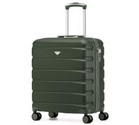 Flight Knight Handgepaeck Koffer 56 x 45 x 25 cm | Max Groesse British Airways Jet2 easyJet Large | ABS Hartschalenkoffer Leicht | Leise Spinner Rollen Fuer Langstrecke und Wochenendreisen