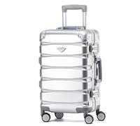 Flight Knight Premium Travel Suitcase - 8 Spinner Wheels - Built-in Side Lock Lightweight Aluminium Frame, ABS Hard Shell Carry on Check In Luggage Highly Durable - Approved for Over 100 Airlines