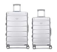 Flight Knight Premium Travel Suitcase - 8 Spinner Wheels - Built-in Side Lock Lightweight Aluminium Frame, ABS Hard Shell Carry on Check In Luggage Highly Durable - Approved for Over 100 Airlines