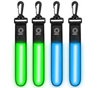 flintronic LED Blinklicht Schulranzen, 4 Stück Reflektierende Anhänger, 3 Modi, Reflektoren Blinklicht Schulranzen Sicherheitslicht, wasserdichte Reflektor Anhänger für Schulranzen Rucksack Wandern