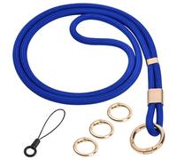 Flintronic Schlüsselband, Schlüsselbänder Umhängeband, Drehbarem Metallclip Abnehmbare Neck Lanyard Langes Handgelenk mit karabiner, Paracord Schlüsselanhänger Schlüssel Ausweise (Blau)