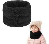 flintronic Winter Schal Kinder, Loop Schal aus Polar Fleece, Schlauchschal Baby Hals Wärmer, Thermo-Winddicht, für Winter, Frühling, Herbst (Schwarz)