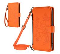 Flip Case Zip Wallet für Honor Magic 8 Pro Kartenetui Women's Small Leather Purse Bifold Wallet Handbag with Zip for Women GirlsFolio Cover Brieftasche Geldbörse für Honor Magic 8 Pro,orange