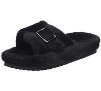 flip*flop Damen furbuckle Hausschuh, Black, 39 EU