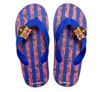 Flip-Flop FC Barcelona Jungen und Mädchen, Zehensandalen für Kinder, 100% EVA, leicht und bequem, strukturierte rutschfeste Sohle, Blau mit Wappen für Strand und Pool