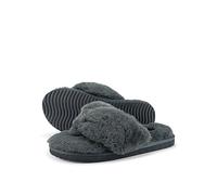 flip*flop original*fur 2 Damen Sandalen Dunkelgrau, Größe 37 EU