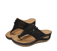 Flip Flops Damen Blumen Sandalen Leichte Orthopedische Sandaletten Plateau Sommerschuhe Offene Schuhe Sandalette Sommer Elegant Bequem Hausschuhe Dicke Sohle Outdoorsandale Rutschfeste Strandschuhe