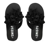 Flip Flops Damen Sommer Elegant Blumen Zehentrenner Latschen Pantoffeln Weiche Fussbett Sommerschuhe Strandschuhe 2026 Boho Style Zehensandalen Pantoletten Strandsandalen Badesandalen