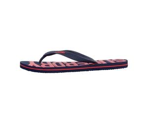 Flip-Flops Superdry Vintage Vegan fér Herren, marine/rot