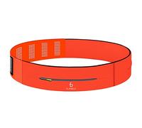 FlipBelt Adjustable Zipper - Verstellbarer Laufgürtel für Handy & kleines Zubehör - Sport-Bauchtasche für Damen und Herren - Neon Orange