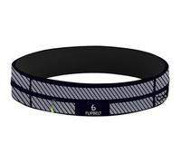 FlipBelt Zipper - Laufgürtel für Handy & kleines Zubehör - Sport-Bauchtasche für Damen und Herren - M - Reflektierendes Schwarz