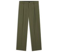 HUGO Modern-Fit Hose aus Stretch-Twill mit Bügelfalten - Style Flips251X, 50538671 Grün 48