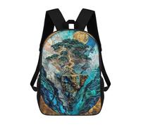 Floating Island Paradise Kintsugi Art Leichter Schulrucksack, Lässiger Tagesrucksack Für Teenager, Mädchen, Jungen, Frauen Und Männer 17inch