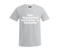 FLOCKex* personalisiertes Kinder T-Shirt | Wunschtext auf Front- und Rückseite | Individuelles Design für Geburtstag, Sport & mehr | DTF-Druck in Top-Qualität | Unisex | Grau, Größe 140