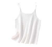 Flodxo Damen-Leinen-Top, Sommer, Camisoles, Weste, Tops, ärmellos, Baumwolle, einfarbig, Basic-Unterhemden, elegant, lässig, lockere Damenblusen, Übergröße, Cami-Westen, Urlaub, Strand, weiß, XXL