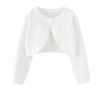 Flodxo Mädchen Strickjacke mit offener Vorderseite, gestrickt, langärmelig, Baumwolle, Bolero-Cardigans, langärmelig, Strickwaren, Pullover, Sweatshirts, Hochzeit, Party, Schulkleid, Mantel, für Alter