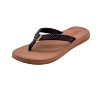 Flojos Damen Kay Flip-Flop, schwarz/braun, 39 EU