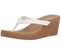 Flojos Damen Olivia Flipflop, Weiß/Braun, 37 EU