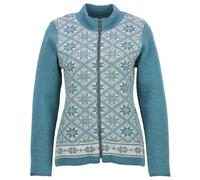 Flomax - Women's Jacke Reißverschluss Svea - Wolljacke, Gr. M, türkis (Türkis/Natur)