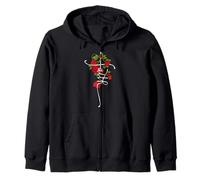 Floral Faith, Faith Vertical Cross, Jesus Christian Flowers Kapuzenjacke