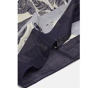 Floral gemusterter Loopschal aus Baumwolle blau ONESIZE