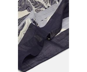 Floral gemusterter Loopschal aus Baumwolle blau ONESIZE