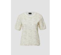 Floral gemustertes Shirt mit Pailletten und Glitzergarn 42 creme 2170676.0200.42