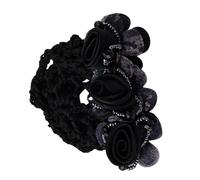 Floral Hair Snood, Bun Holder Net, Decorative Hairs Cover with Elegant Flowers, Elastic Mesh Accessory, Women Hair Tool with Secure Grip, Hairstyling Clip for Professionals