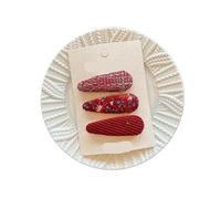 Floral Tuch Haarnadeln Frauen Mädchen Haar Clips Pins Barrettes Zubehör Haarspange Kopfschmuck Kopfbedeckungen(Red)