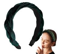 FloralGrace 3 Stück Trachten Haarreif Samt Flechtoptik Haarreifen Damen Haarschmuck Dirndl Edelweiss Stirnband Geflochten Breit Haarband Vintage Gepolsterte Haarreifen