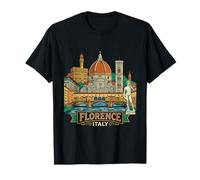 Florenz Italien Reise Souvenir Stadt Wahrzeichen Tourist Geschenk T-Shirt