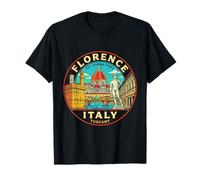 Florenz Italien Rund Reise Souvenir Sehenswürdigkeit Touristengeschenk T-Shirt