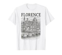 Florenz Italien Skyline Vintage Art Design Souvenir T-Shirt